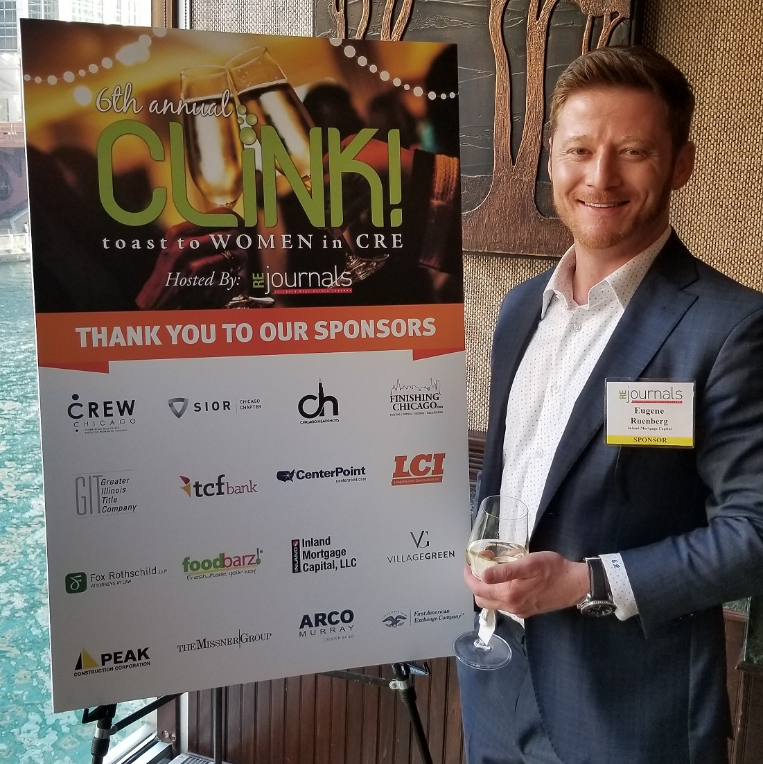 In celebration of the women in real estate, Eugene Rutenberg attended the 6th Annual CLINK Toast to Women networking event, held at Smith & Wollensky in downtown Chicago. 