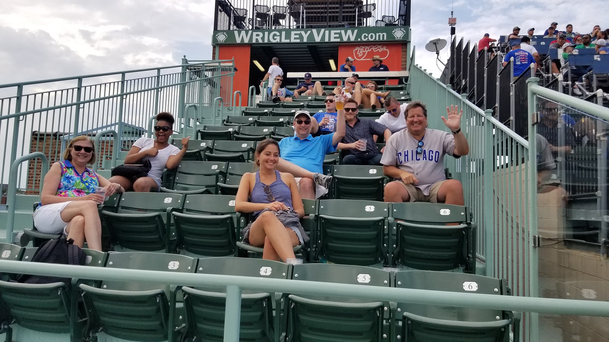 IMC enjoyed a beautiful day at Wrigley Field, watching the Cubs play during a 2019 summer group outing. 